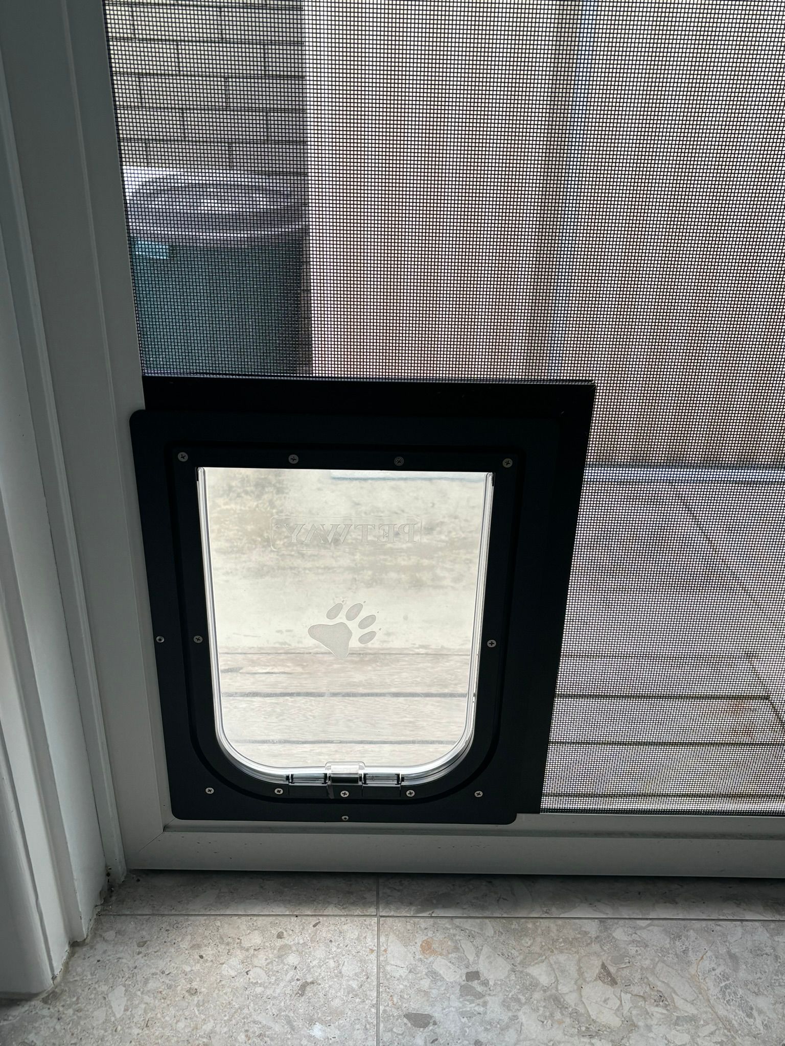 Screen Door With Dog Door